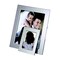 Contemporary Home Living 5" X 7" Metallic Gray Nickel-Plated Rectangular Silhouette Photo Frame